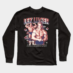 Lex Luger Posing All American Vintage Long Sleeve T-Shirt